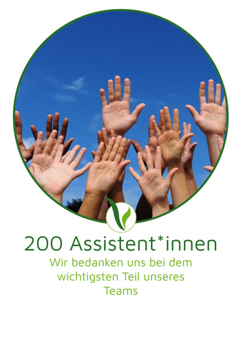 Mitarbeiter Hände Dank an unsere Mitarbeiter